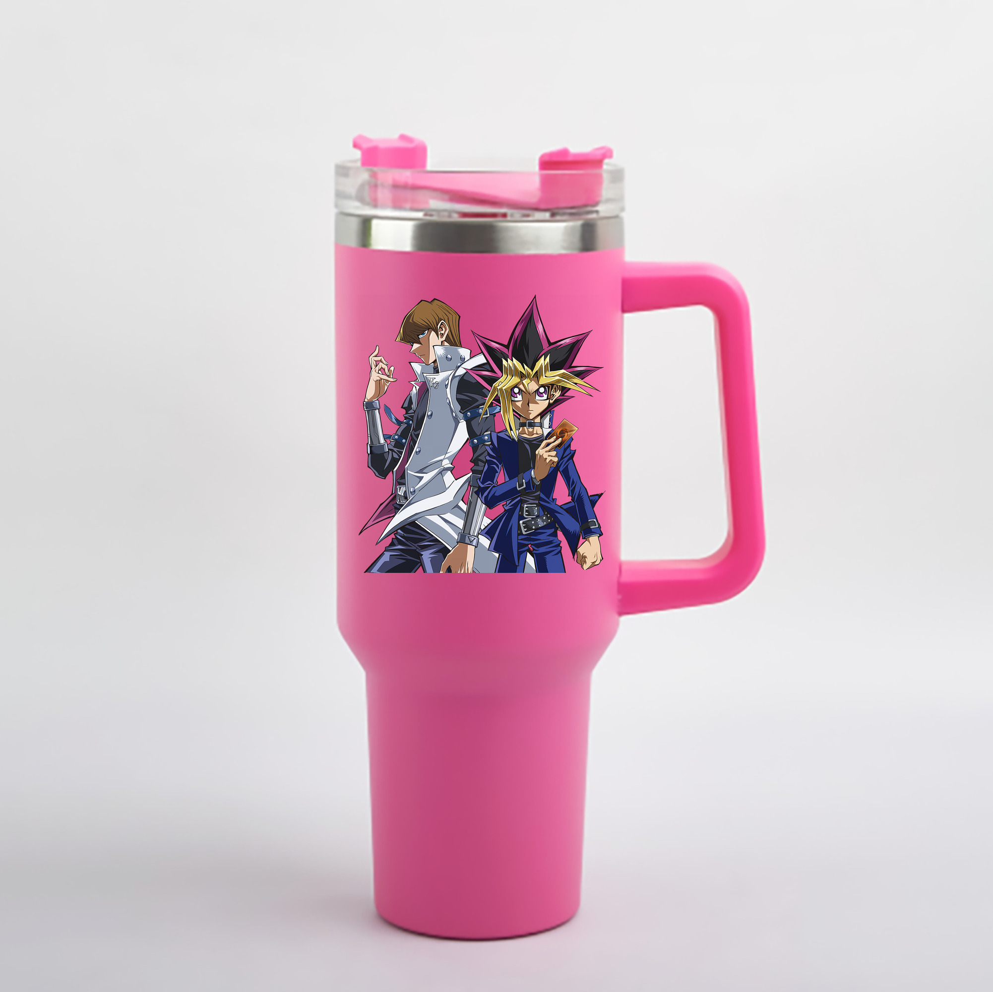 （画像用） 遊☆戯☆王 Yu-Gi-Oh! 1200mL車用タンブラー - クリスタルステッカー（プラスチックストロー付き）